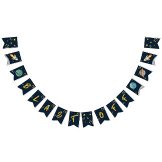 ERSTER GEBURTSTAG, GEBURTSTAG, SCHWARZES GIFT WIMPELKETTE