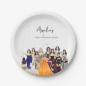 Erster Geburtstag, Geburtstag von Mädchen, Thema Z Pappteller (Vorderseite)