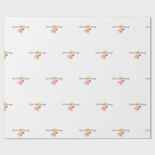 Erster Geburtstag Geschenkpapier (Flach)