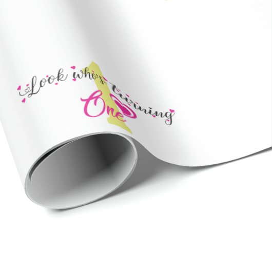 Erster Geburtstag Geschenkpapier (Rolleneckpunkt)