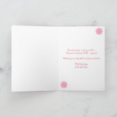 Erster Geburtstag Giraffe Rosa Blase Süß Lustig  Karte (Innenseite)