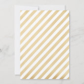 Erster Geburtstag - Gold White Einladung (Rückseite)