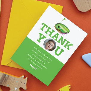 Erster Geburtstag Golf Personalisiertes Foto Dankeskarte