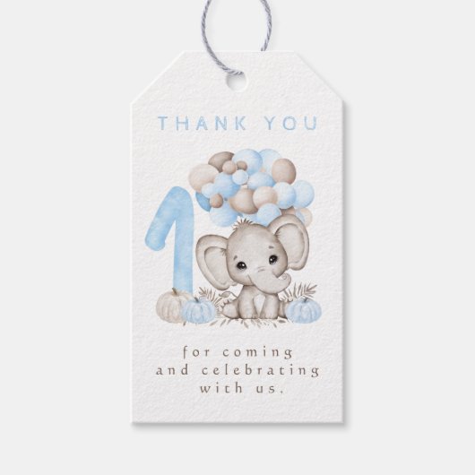 Erster Geburtstag Herbst Junge Danke Tag Geschenkanhänger (Vorderseite)