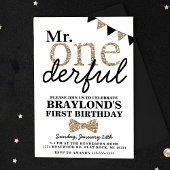 Erster Geburtstag Herr Onederful Einladung