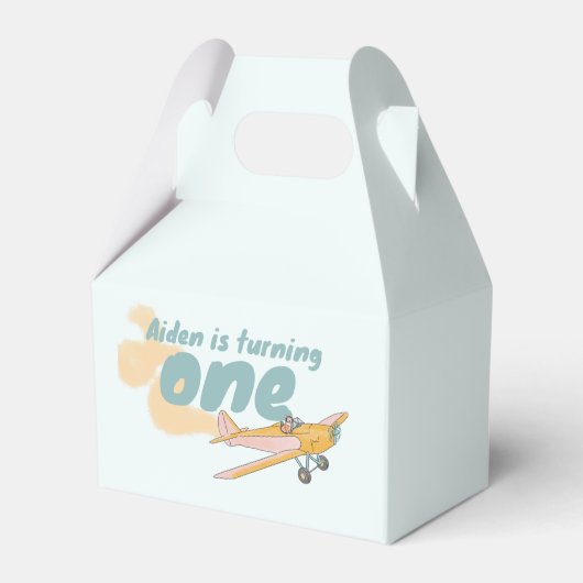 Erster Geburtstag, Hundeliebhaber, Flugzeug-Liebha Geschenkschachtel (Vorderseite)