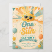 Erster Geburtstag in der Sonne Einladung (Vorderseite)