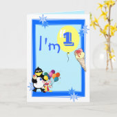 Erster Geburtstag Karte (Gelbe Blume)