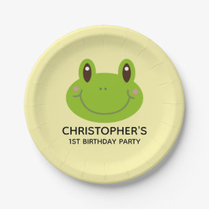 Erster Geburtstag Kinder Party Frosch Thema Pappteller