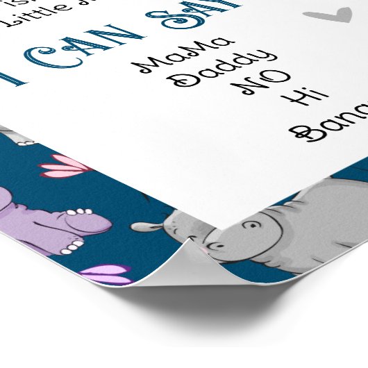 Erster Geburtstag - Meilenstein Poster (Ecke)