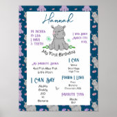 Erster Geburtstag - Meilenstein Poster (Vorne)