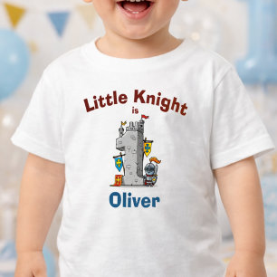 Erster Geburtstag mittelalterliche Burg und Ritter Baby T-shirt