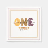 Erster Geburtstag Modern Wild One Serviette (Vorderseite)