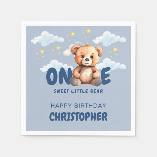 Erster Geburtstag Napkins Serviette (Vorderseite)