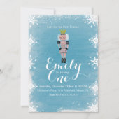 Erster Geburtstag Nutcracker Snowflakes Wasserfarb Einladung (Vorderseite)