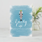 Erster Geburtstag Nutcracker Snowflakes Wasserfarb Einladung (Stehend Vorderseite)