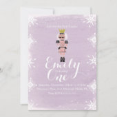 Erster Geburtstag Nutcracker Snowflakes Wasserfarb Einladung (Vorderseite)