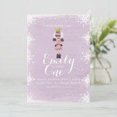 Erster Geburtstag Nutcracker Snowflakes Wasserfarb Einladung (Stehend Vorderseite)