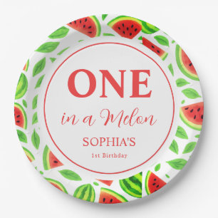 Erster Geburtstag: One In A Melon Pappteller