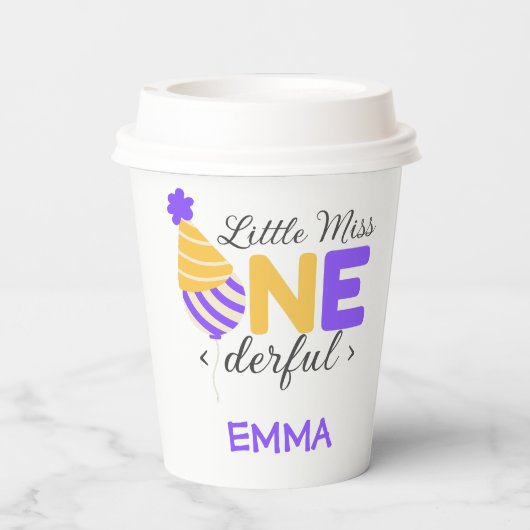 Erster Geburtstag Pappbecher (Rückseite)