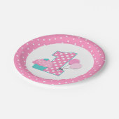 Erster Geburtstag Pappteller (Schrägansicht)