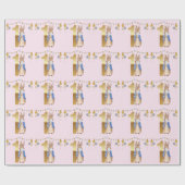 Erster Geburtstag Peter der Rabbit Weißblase Kaugu Geschenkpapier (Flach)
