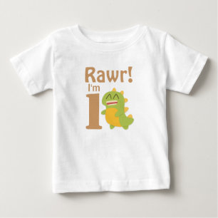 Erster Geburtstag, Rawr! Ich bin 1, Süßer Dino Baby T-shirt