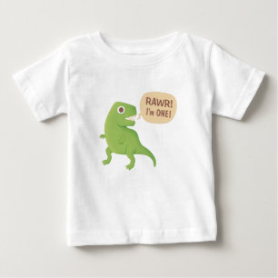 Erster Geburtstag, Rawr! Ich bin 1, Süßes Dino-Bab Baby T-shirt