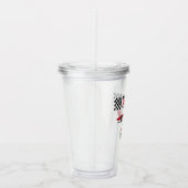 Erster Geburtstag Red Race Car Fast One Acryltrinkbecher (Rechts)