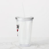 Erster Geburtstag Red Race Car Fast One Acryltrinkbecher (Links)