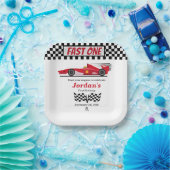Erster Geburtstag Red Race Car Fast One Pappteller (Party)