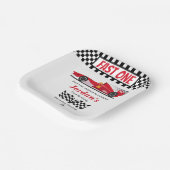 Erster Geburtstag Red Race Car Fast One Pappteller (Gewinkelt)