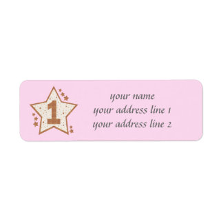 Erster Geburtstag - Rosa und Gold Star