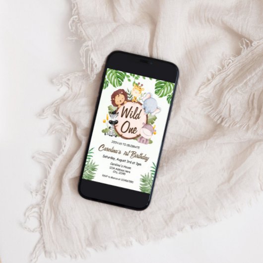 Erster Geburtstag Safari Geburtstag Einladung