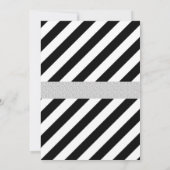 Erster Geburtstag Silver Glitzer Geburtstag Einlad Einladung (Rückseite)