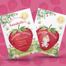 Erster Geburtstag Strawberry Picnic Sweet ein Somm
