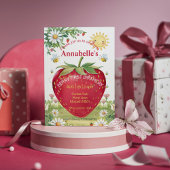 Erster Geburtstag Strawberry Picnic Sweet ein Somm Einladung