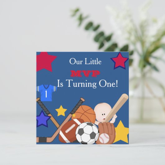 ERSTER GEBURTSTAG trägt Einladung (Stehend Vorderseite)