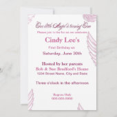 Erster Geburtstag - Unser Kleiner Engel Einladung (Rückseite)