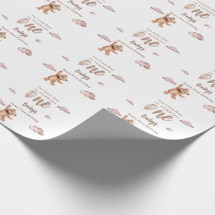 Erster Geburtstag von Beary Geschenkpapier