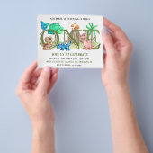 Erster Geburtstag Wild One Baby Dinosaurier Flyer (Gruppe)