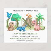 Erster Geburtstag Wild One Baby Dinosaurier Flyer (Vorne)