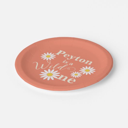 Erster Geburtstag Wild One Pappteller (Schrägansicht)