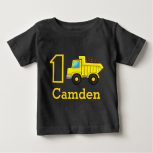 Erster Geburtstags-1. 2. 3. Bau-LKW-Auto Baby T-shirt