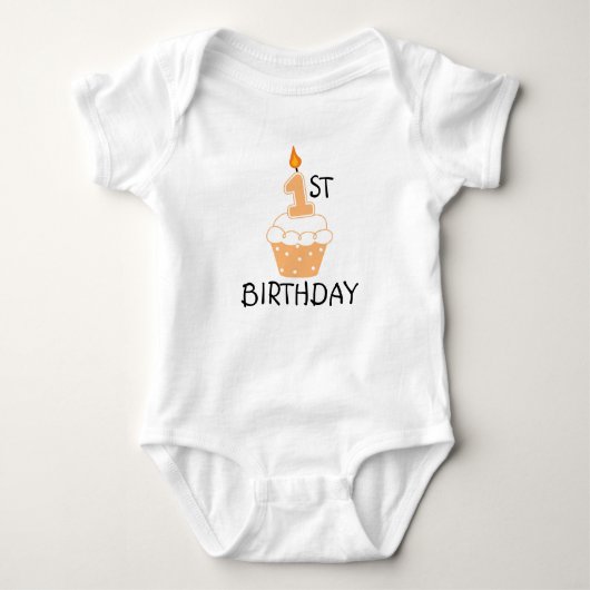 Erster Geburtstags-Baby-Bodysuit Baby Strampler (Vorderseite)