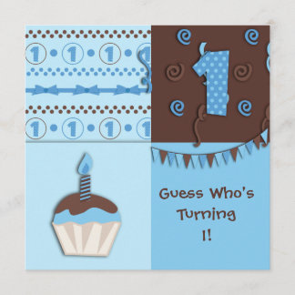 Erster Geburtstags-Junge: Einladung