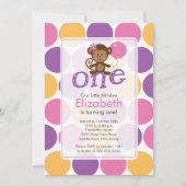 Erster Geburtstags-kleine Einladung (Vorderseite)