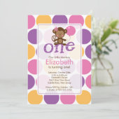 Erster Geburtstags-kleine Einladung (Stehend Vorderseite)