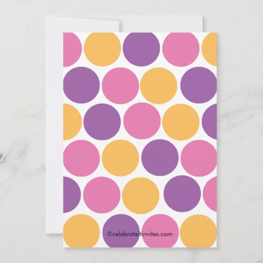 Erster Geburtstags-kleine Einladung (Rückseite)