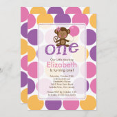 Erster Geburtstags-kleine Einladung (Vorne/Hinten)